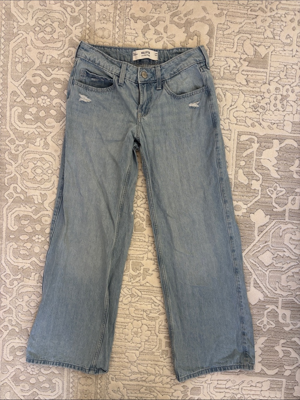 Hollister Light Blue Wide-Leg Flare Jeans